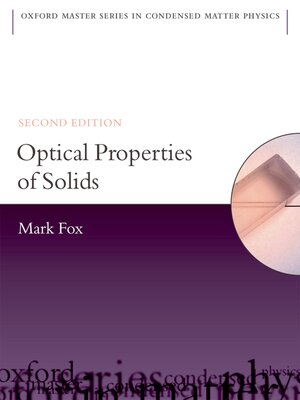 cover image of Optical Properties of Solids